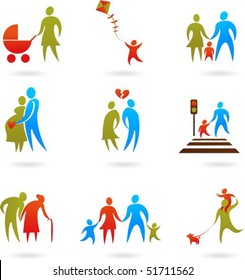 Collection of family icons