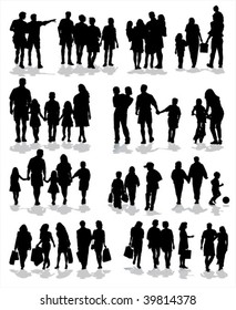 Collection Of Family Silhouettes