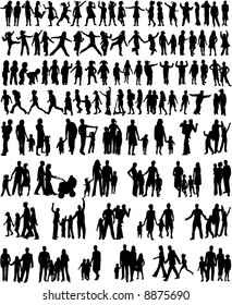 Collection Of Family Silhouettes