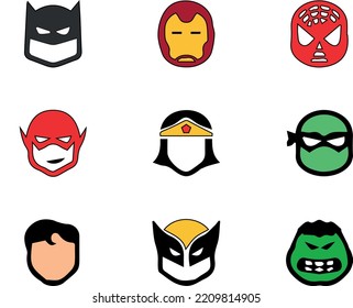 a collection of famous superhero icons in hollywood movies