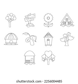 collection of fantasy icon vector