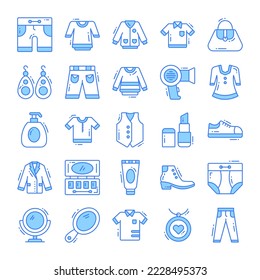 collection of fashionable clothing and accessories - fashion wardrobe - vector illustration