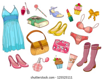 collection of fashionable girlish items (JPEG available in my gallery)