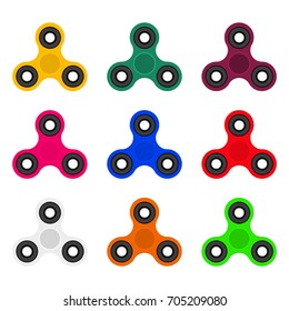 Collection of fashionable modern spinners. toy that removes st