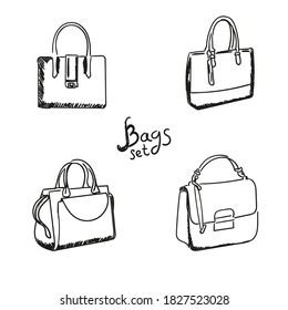 collection of fashionable women's bags