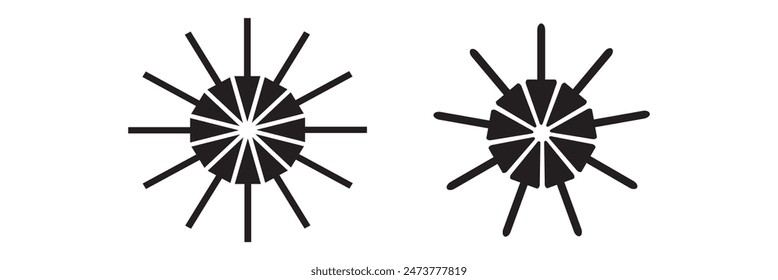 Collection of fat double arrows icon. Line art design eps 10
