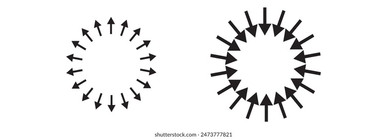 Collection of fat double arrows icon. Line art design eps 10