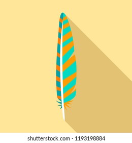 Collection feather icon. Flat illustration of collection feather vector icon for web design