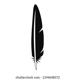 Collection feather icon. Simple illustration of collection feather vector icon for web design isolated on white background