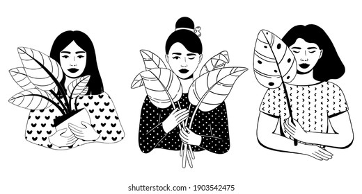 Collection of female portraits of various nationalities and cultures. Happy International Women's Day. Different ethnicity women. Flat vector illustration. 