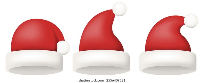 A collection of festive Christmas Santa hats perfect for spreading holiday cheer and joy