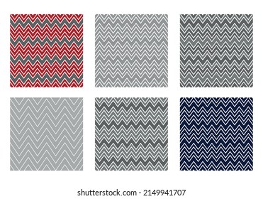 Collection of festive Geometrical Christmas patterns. Vector illustration