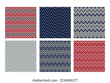 Sammlung festlicher geometrischer Weihnachtsmuster. Vektorgrafik