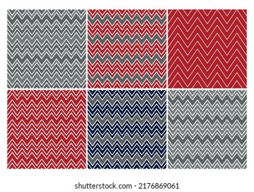 Sammlung festlicher geometrischer Weihnachtsmuster. Vektorgrafik