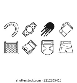 Sammlung von Kampfsymbol-Vektorgrafik