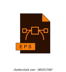 Collection of file formats, EPS. Isolated on an editable blank background and its color can be changed.