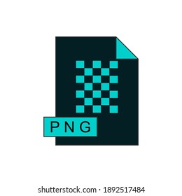 Collection of file formats, PNG. Isolated on an editable blank background and its color can be changed.