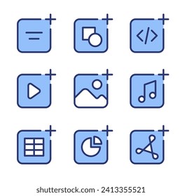 collection of file icon designs and their formats