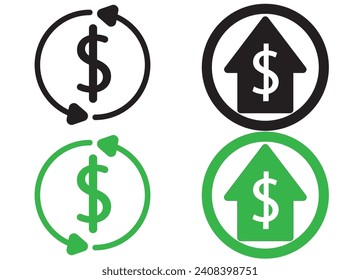collection of financial vector icons, set icon 