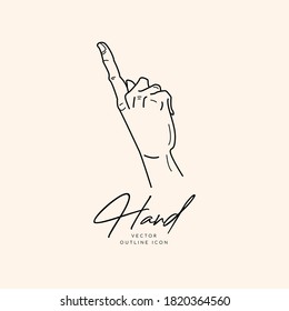 Collection of fine, hand drawn style logos and icons of hands. Fashion, skin care and wedding concept illustrations.
