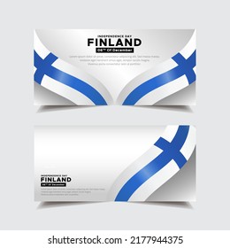 Collection of Finland independence day design banner background