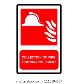Collection Of Fire Fighting Equipment Symbol Sign, Vector Illustration, Isolate On White Background Label. EPS10