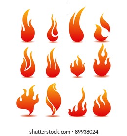 Collection of fire icons