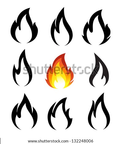 Collection of fire icons