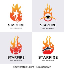 Collection of Fire Star Logo Design Template Inspiration