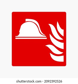Collection of firefighting equipment. Fire equipment Symbol Sign, Vector Illustration, safety sign. ISO, OSHA and ANSI standart.