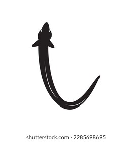collection of fish icon with waves