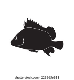 collection of fish icon with waves