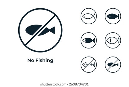 Collection of fish variation symbols