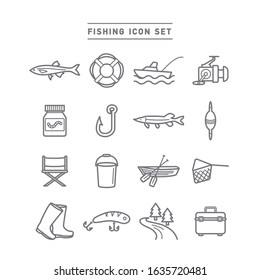 collection of fishing line icons