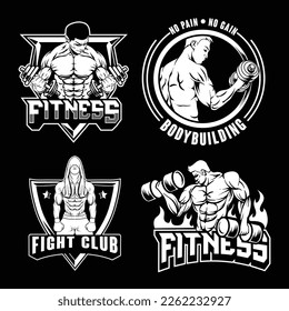 Collection of fitness club logo