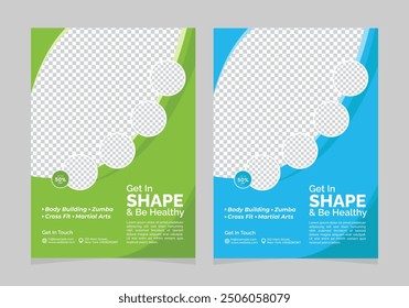 Collection of Fitness Gym Flyer Template A4 Design