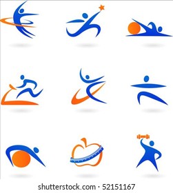 Collection of fitness icons