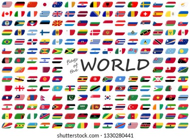 collection of flags from all national countries of the world