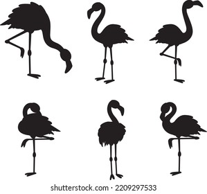 6,955 Flamingo Black Silhouette Images, Stock Photos & Vectors ...