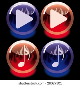 Collection of flaring buttons with arrows for Your design.