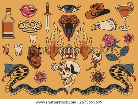 Collection of Flash Tattoo Illustration