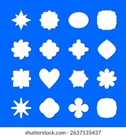 Collection of Flat Abstract Shape Elements Vector Geometric, Organic, for web, shape, design elements