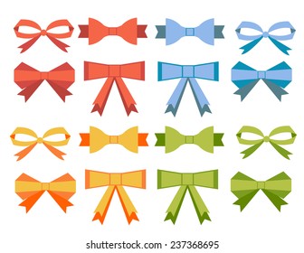 The Collection Of Flat Bow Ribbons Banners For Your Business