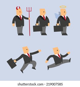 Collection of flat businessmen. Vector eps10.