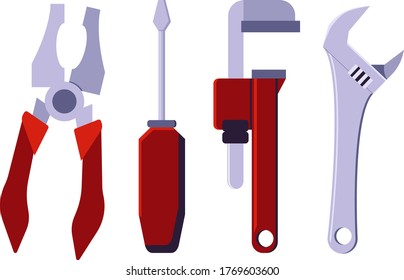 Collection of flat carpentry tools