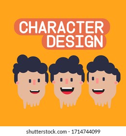 Collection of flat colored avatars with different human heads. Vector icon set. Logo template.