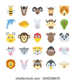Collection of Flat Domestic and Wild Animals