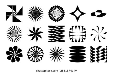 collection of flat geometry vector. trendy geometric postmodern vector