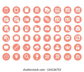Collection of flat icons, vector illustration