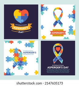 A collection of flat illustrations from international asperger's day - Powered by Shutterstock - Get 15% off with code: PIKWIZARD15